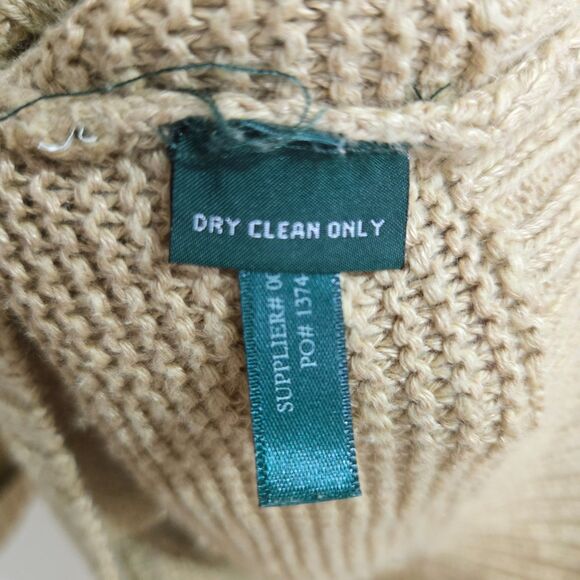 LRL Ralph Lauren Jeans Linen Cotton Cardigan Sweater M Shawl Collar Bone buttons - Picture 8 of 9